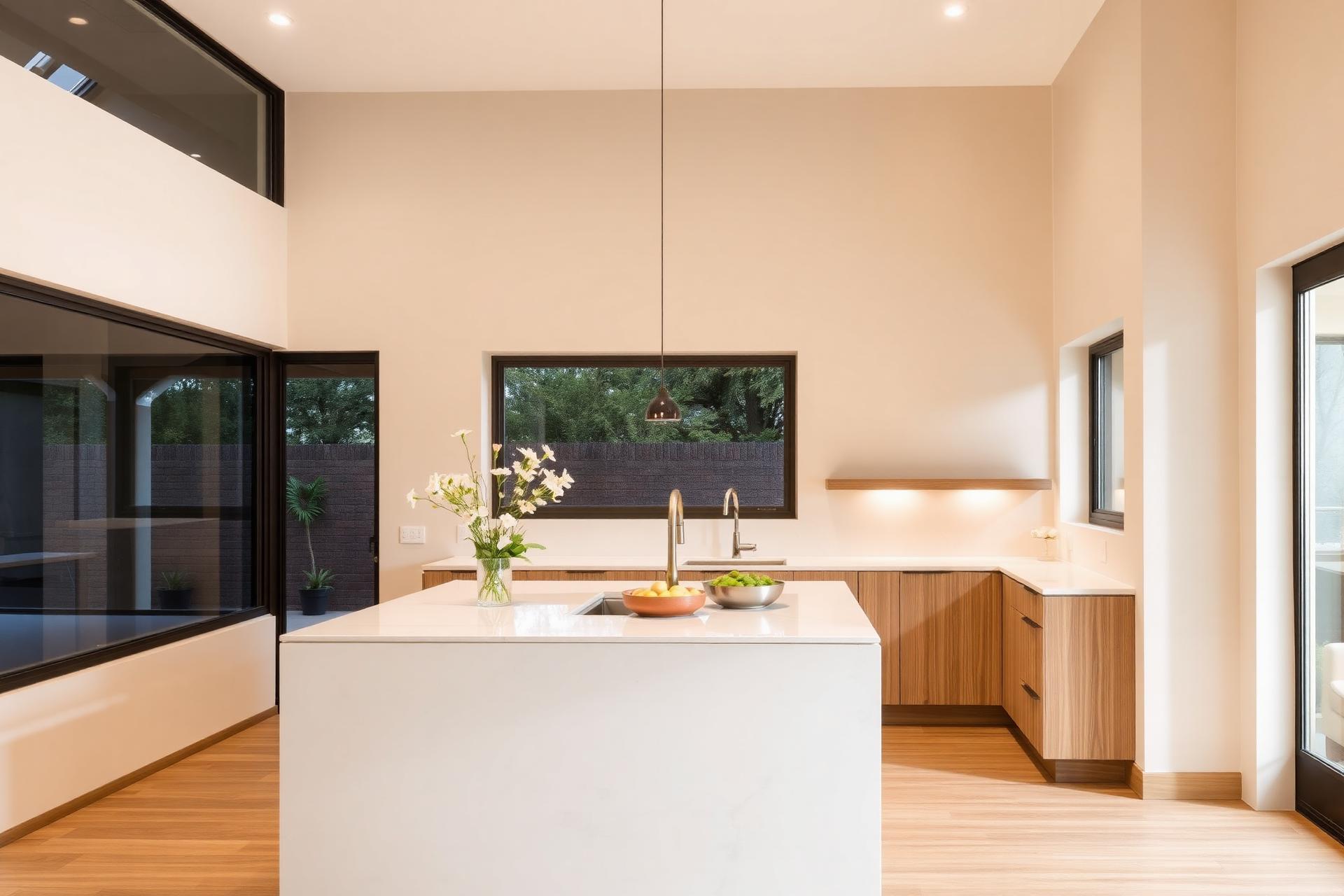 Modern remodeled kitchen interior